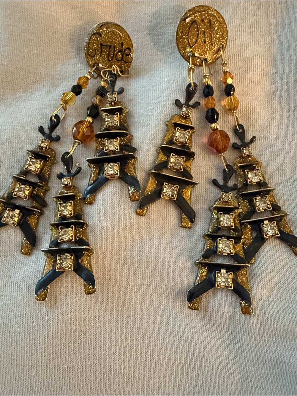 Lunch at the Ritz “Texas Tea” Dangle Earrings - Women Jewelry